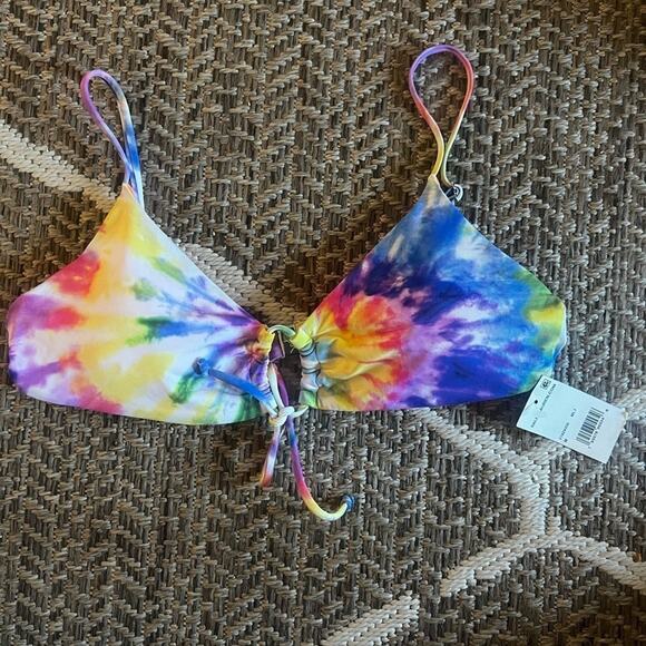 Ralph Lauren spiral tied a loop front bikini top Sz Medium - Picture 3 of 4